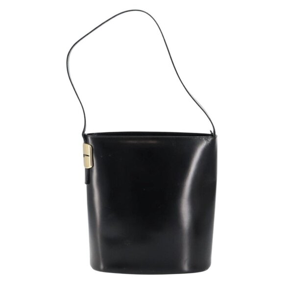 GUCCI Shoulder Bag Enamel Black Gold - Picture 2 of 16